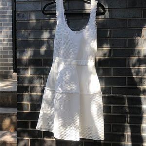 NWT Maje white sleeveless mesh overlay dress